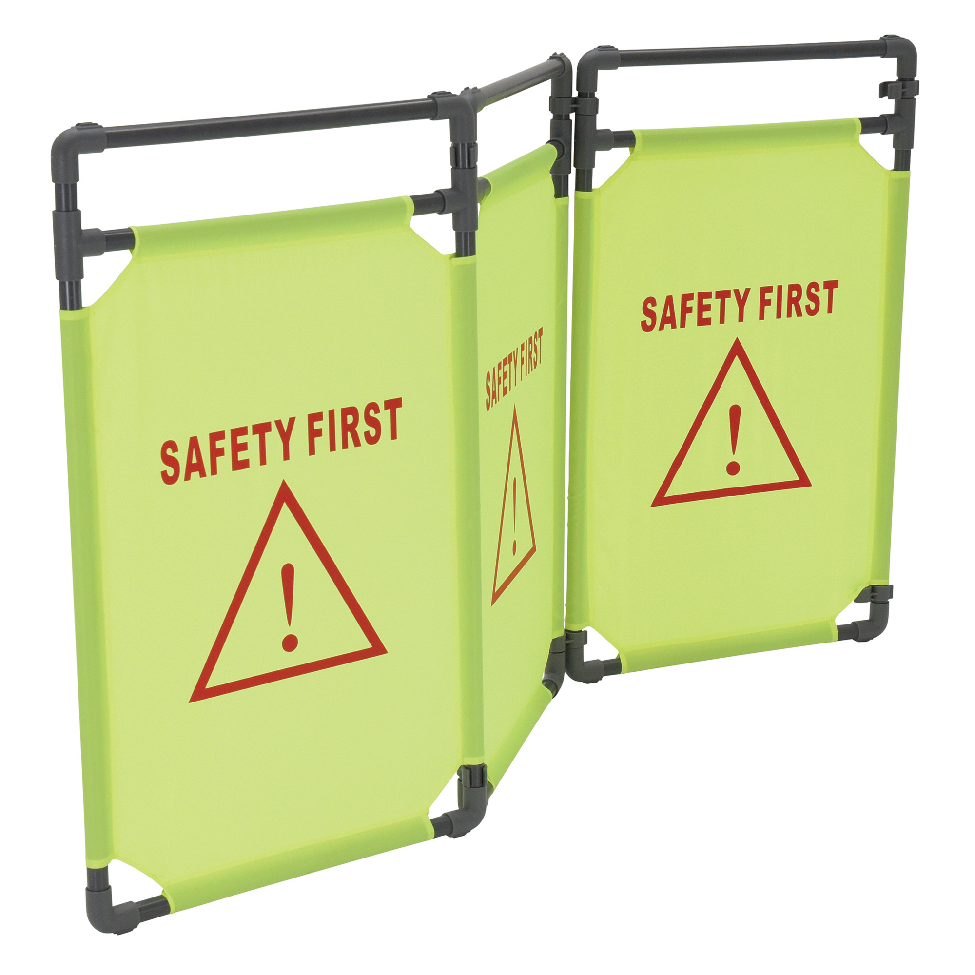 Vestil, Polyester 3 Section Folding Fabric Barrier Alert 69 In. Length Yellow, Model# FBR-3